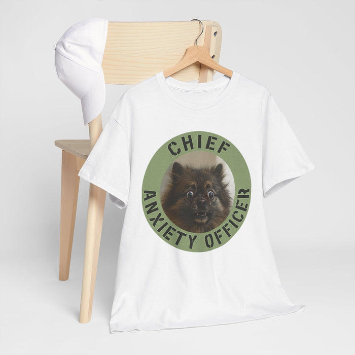 Chief Anxiety Officer Tee — Funny Dog Graphic T-Shirt