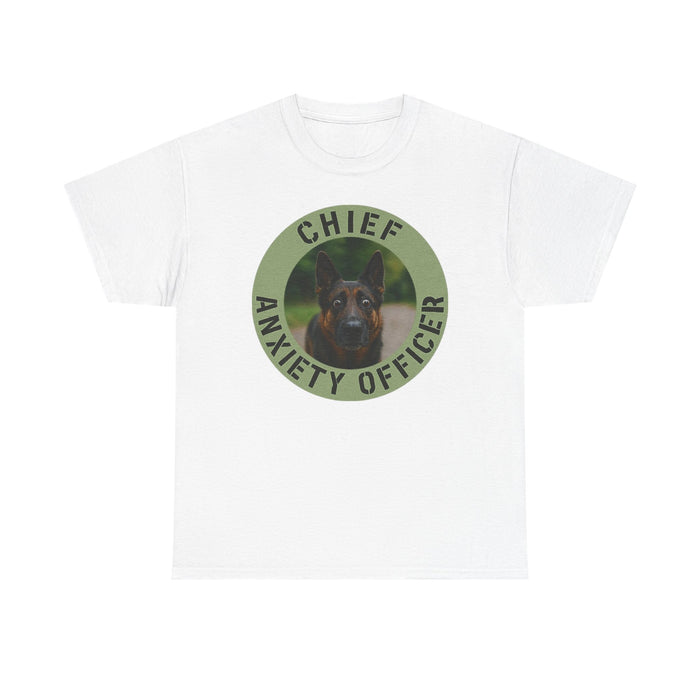 Chief Anxiety Officer T-Shirt — Funny Dog Graphic Tee for Pet Lovers