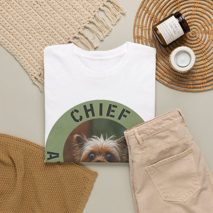 T-Shirt — Chief Anxiety Officer Funny Dog Tee (Yorkie)