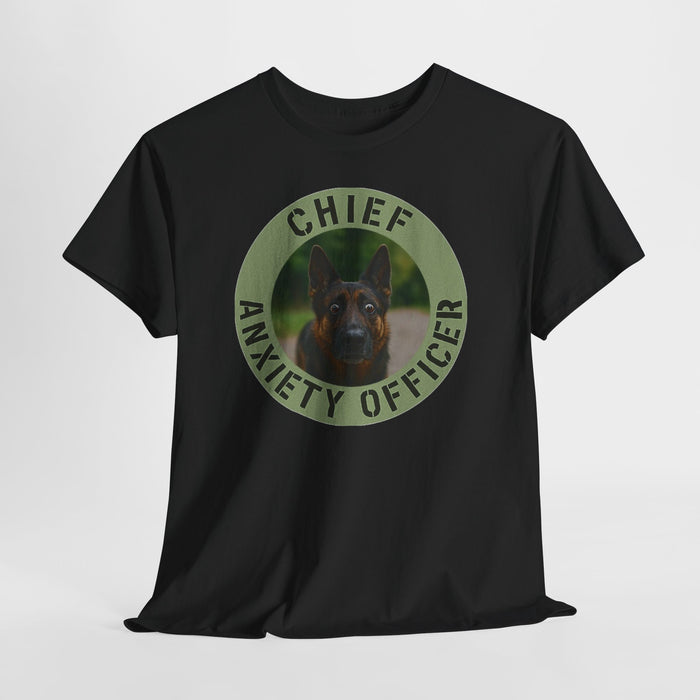Chief Anxiety Officer T-Shirt — Funny Dog Graphic Tee for Pet Lovers