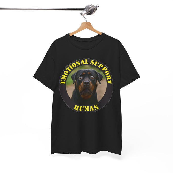 Emotional Support Human T-Shirt — Rottweiler Pet Therapy Tee
