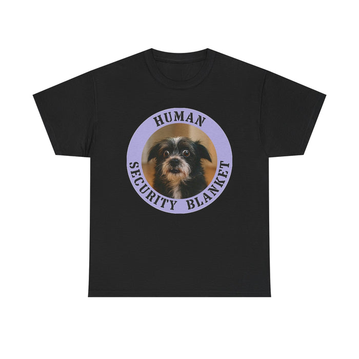 Human Security Blanket Dog Tee — Cute Rescue Pet T‑Shirt