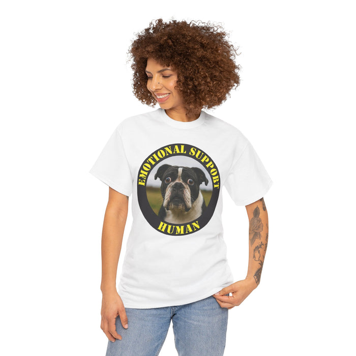Emotional Support Human Tee — Funny Boston Terrier Dog Graphic T-Shirt