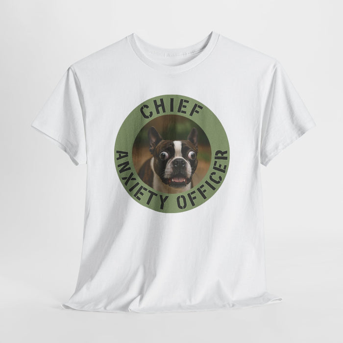 Chief Anxiety Officer Dog T-Shirt – Funny Pet Anxiety Tee