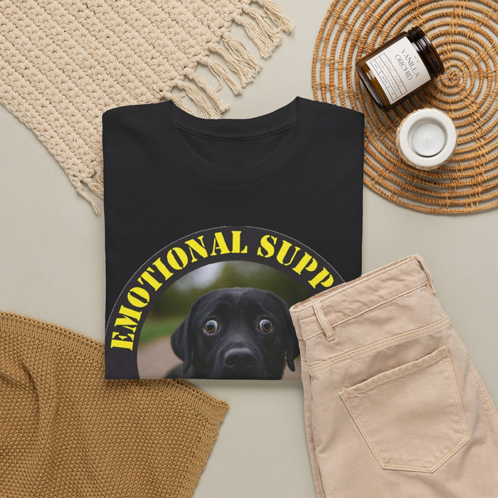 T-Shirt — “Emotional Support Human” Black Lab Graphic Tee
