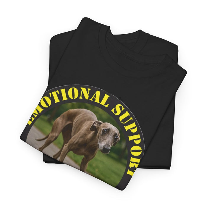 Emotional Support Human T-Shirt — Funny Dog/Whippet Rescue Tee