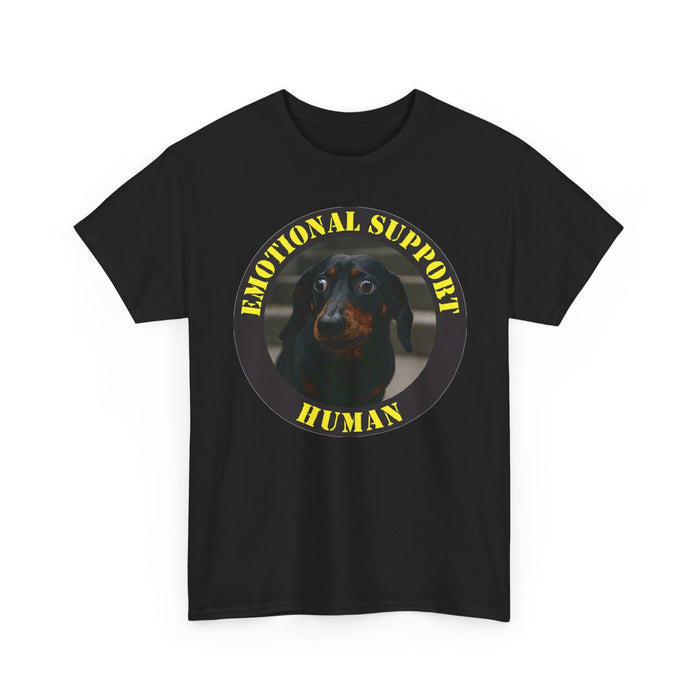 Emotional Support Human T-Shirt — Funny Dog Support Tee for Pet Lovers