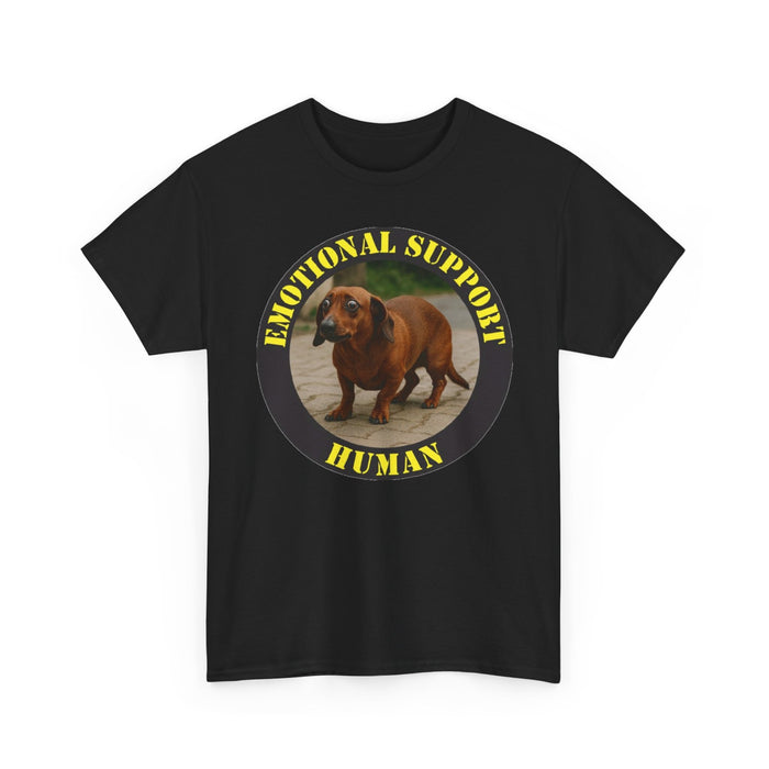 Emotional Support Human Tee — Dachshund Therapy Dog Graphic T-Shirt