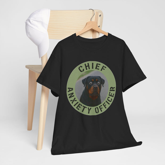 Chief Anxiety Officer T-Shirt – Funny Rottweiler Dog Tee