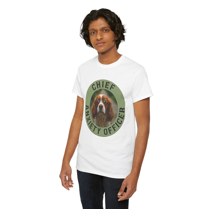Chief Anxiety Officer T-Shirt — Funny Dog Graphic Tee for Pet Lovers