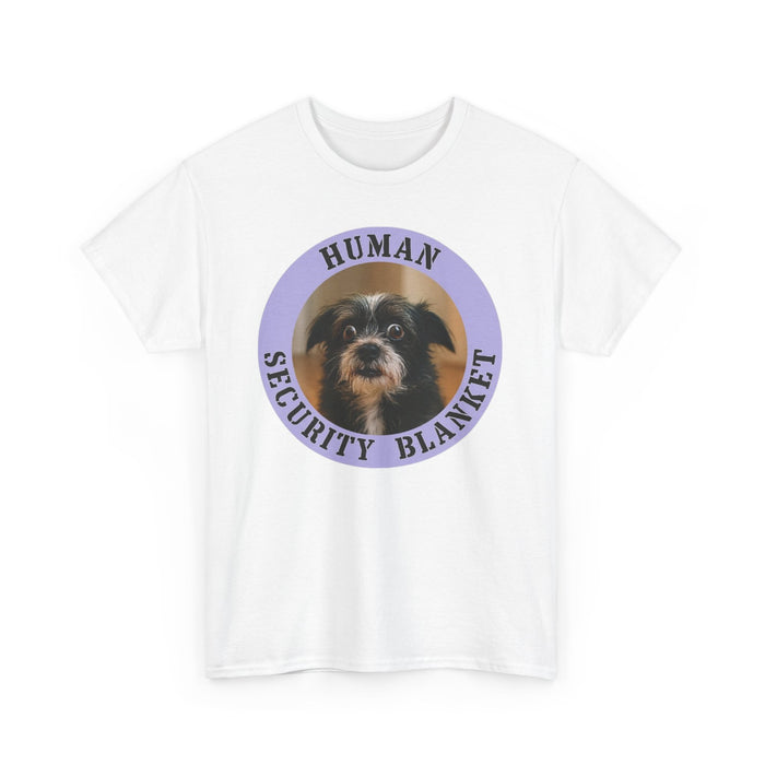 Human Security Blanket Tee — Cute Rescue Dog Graphic T-Shirt