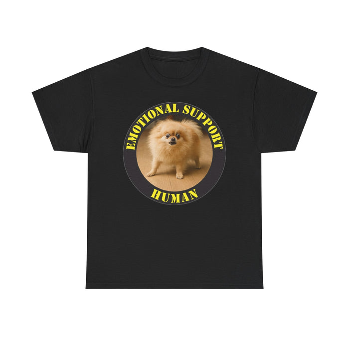 Emotional Support Human Tee — Cute Pomeranian Graphic T-Shirt