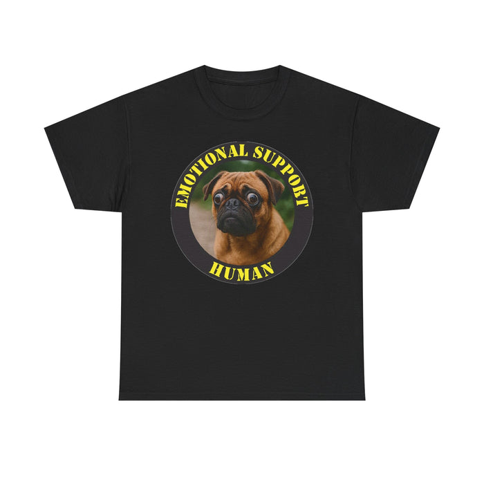 Emotional Support Human T-Shirt — Cute Pug Graphic Tee