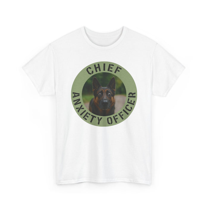 Chief Anxiety Officer T-Shirt — Funny Dog Graphic Tee for Pet Lovers