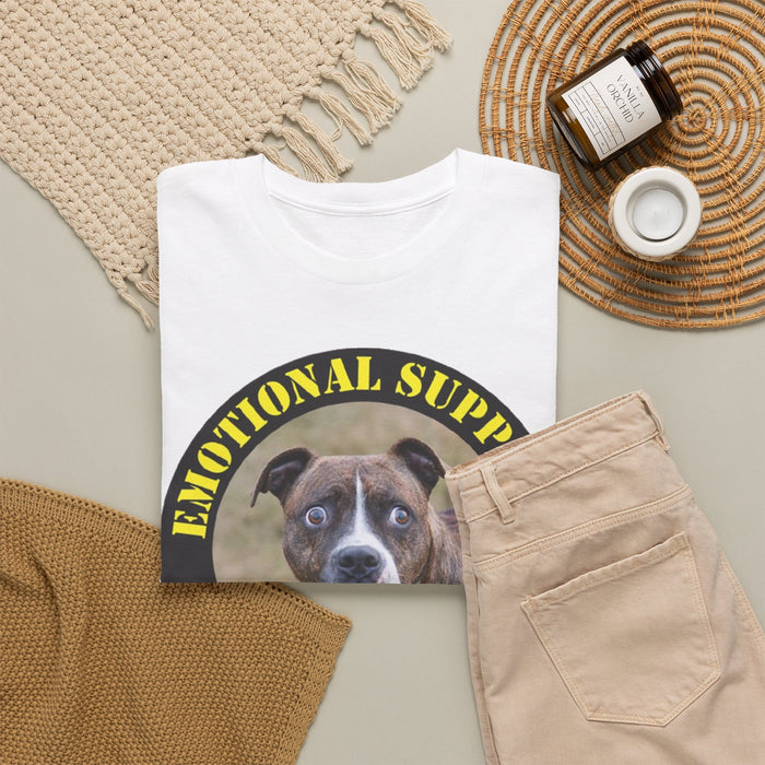 Pit Bull Emotional Support Human Tee — Dog Photo Rescue Pet Lover T-Shirt