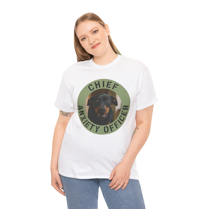 Chief Anxiety Officer T‑Shirt — Funny Dog Graphic Tee