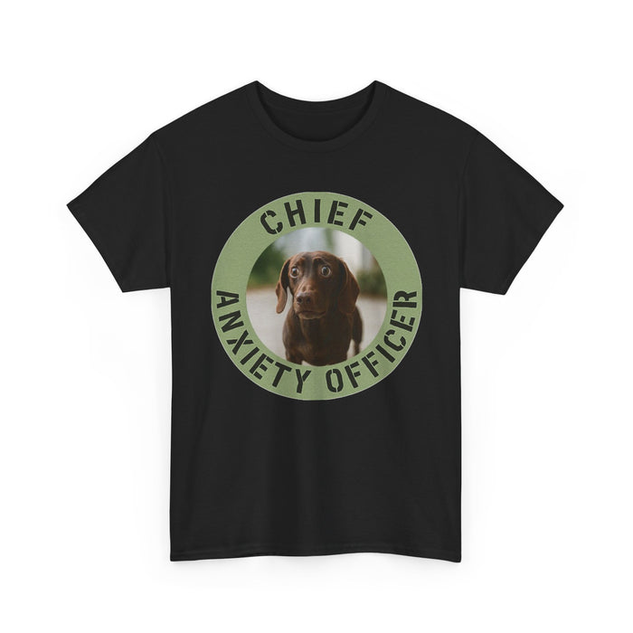 Chief Anxiety Officer T-Shirt — Funny Dog Graphic Tee for Pet Lovers