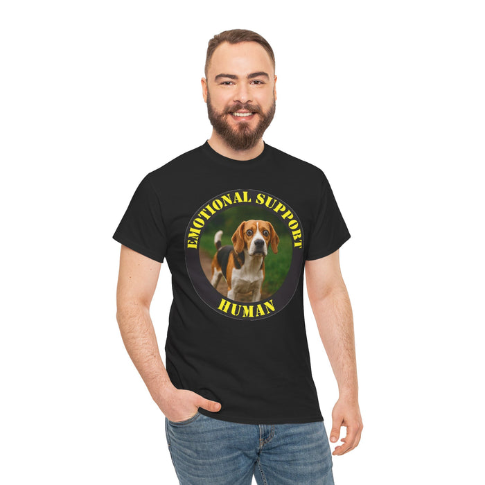 Emotional Support Human T-Shirt — Beagle Design