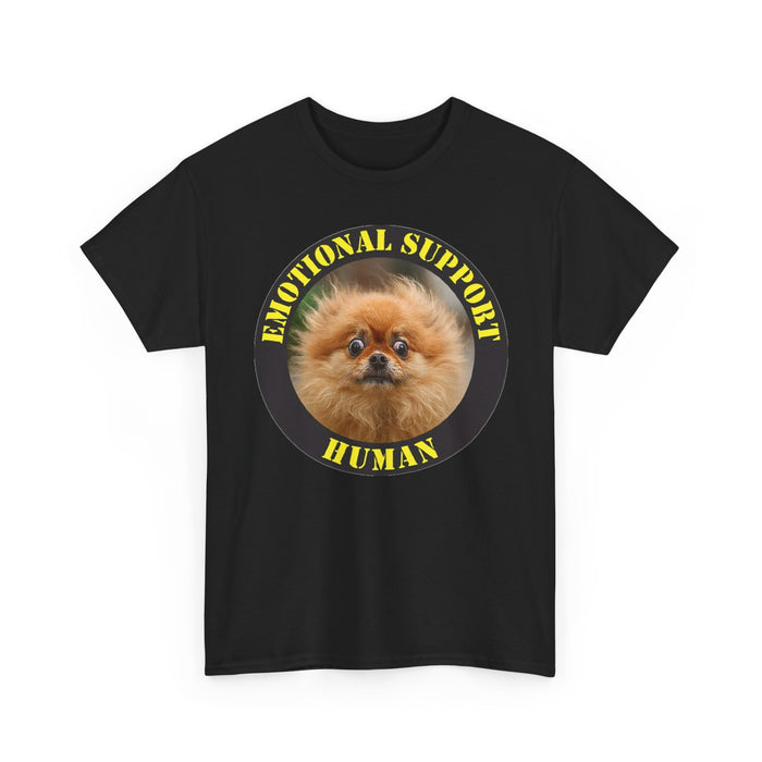 Emotional Support Human T-Shirt — Cute Pomeranian Therapy Tee