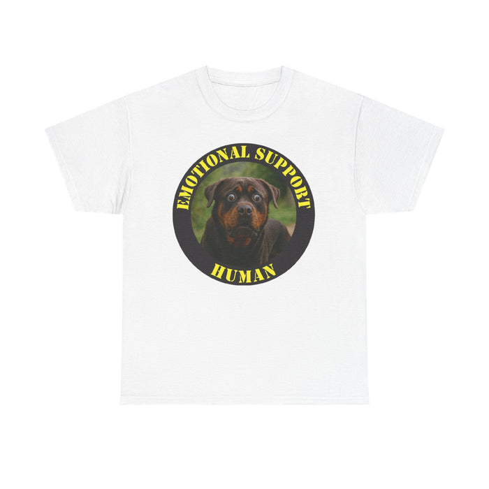 Emotional Support Human T-Shirt – Rottweiler Rescue Pet Lover Tee