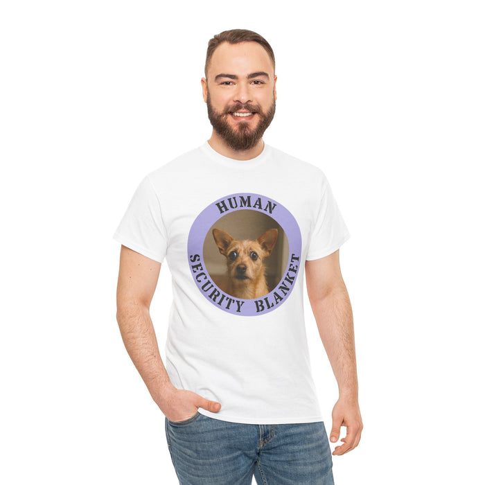 Dog Photo Tee — "Human Security Blanket" Cute Chihuahua Graphic T‑Shirt