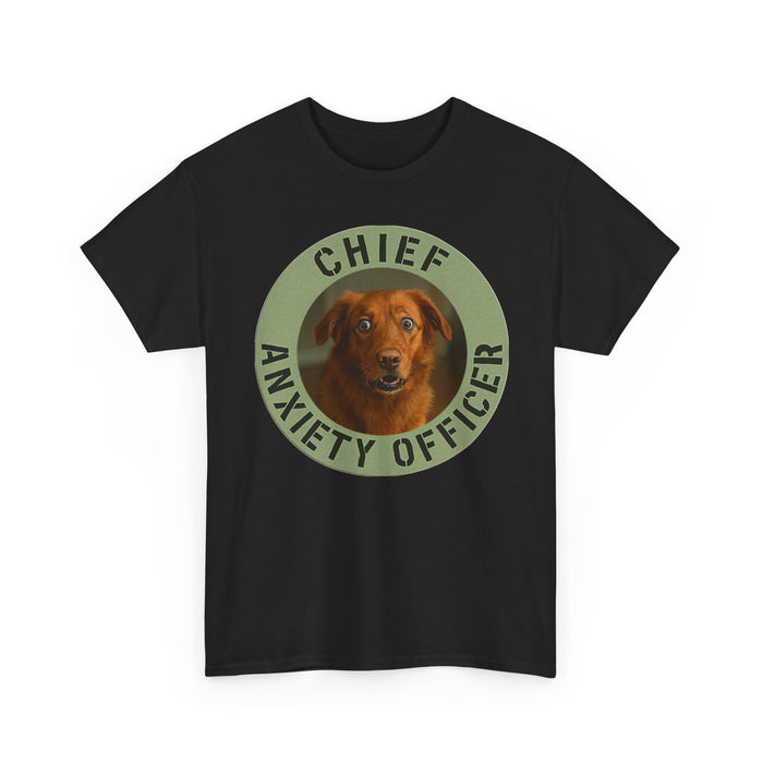 Chief Anxiety Officer T-Shirt – Cute Dog Graphic Tee for Dog Lovers