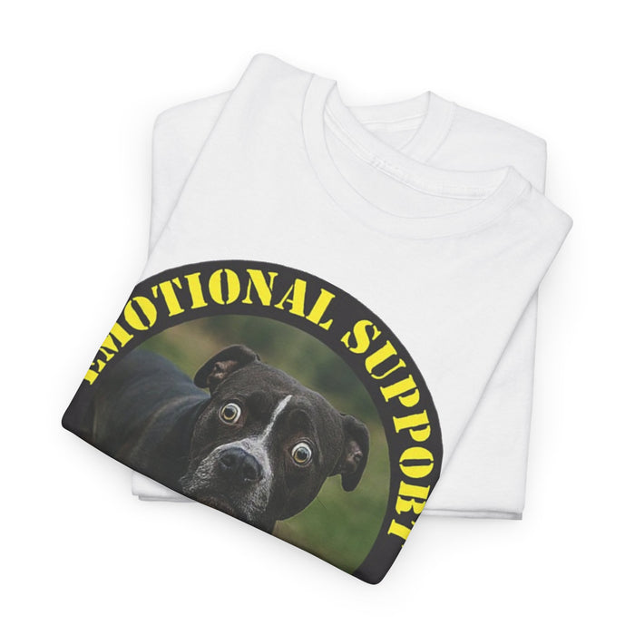 Emotional Support Human T-Shirt — Funny Dog Photo Tee for Pet Lovers