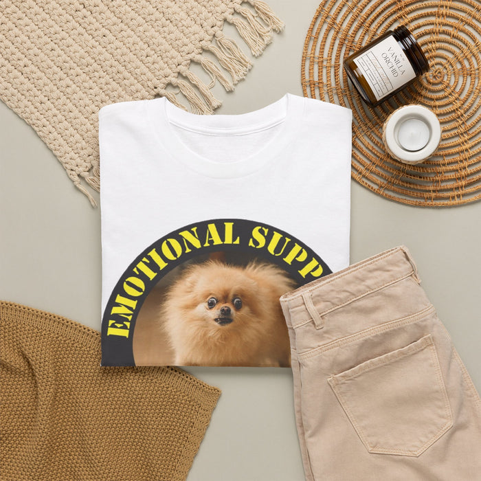 Emotional Support Human Tee — Cute Pomeranian Graphic T-Shirt