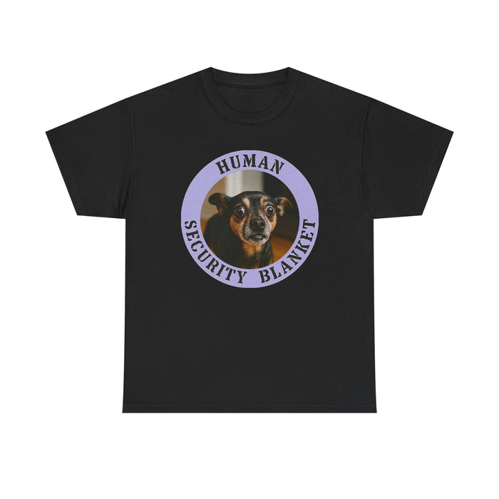 Human Security Blanket T-Shirt — Funny Dog Rescue Lover Tee