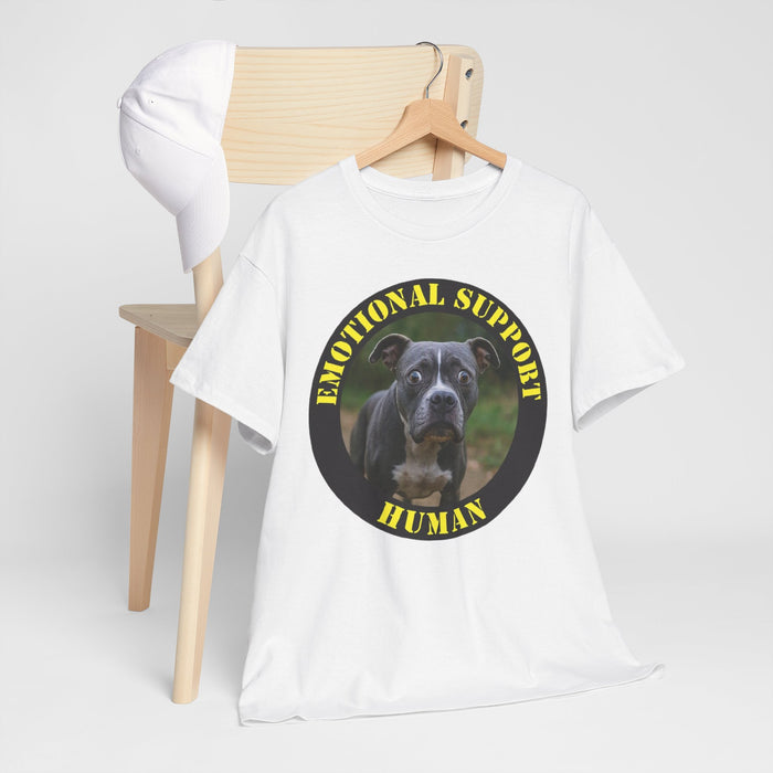 Emotional Support Human Tee — Funny Dog Photo T-Shirt