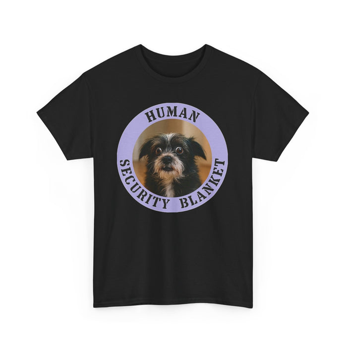 Human Security Blanket Tee — Cute Rescue Dog Graphic T-Shirt