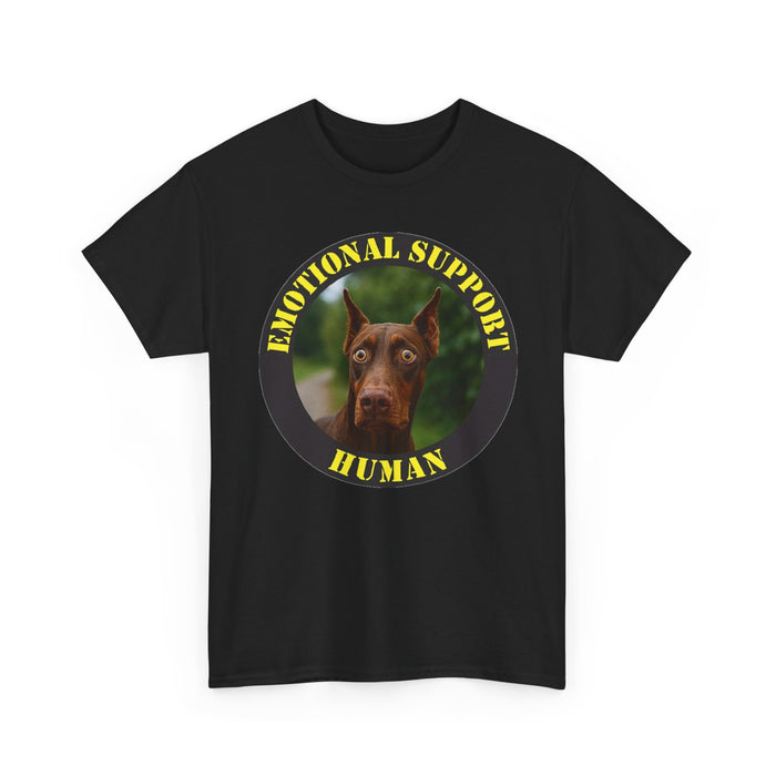 Emotional Support Human T-Shirt – Doberman Pet Lover Tee
