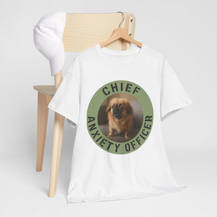 Chief Anxiety Officer Tee — Funny Pekingese Dog Graphic T-Shirt