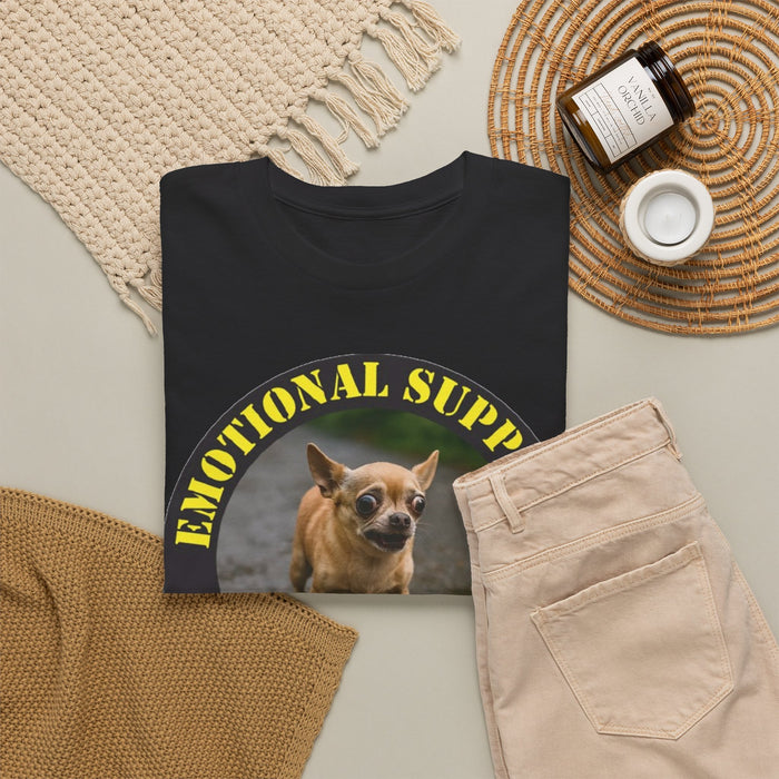 Emotional Support Human T-Shirt — Funny Dog Photo Tee for Pet Lovers