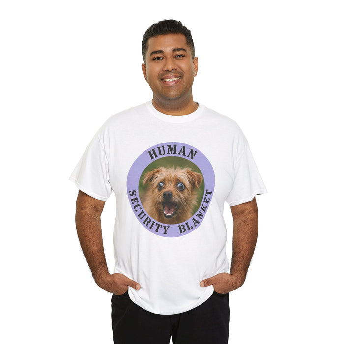 Human Security Blanket T-Shirt — Cute Dog Graphic Tee