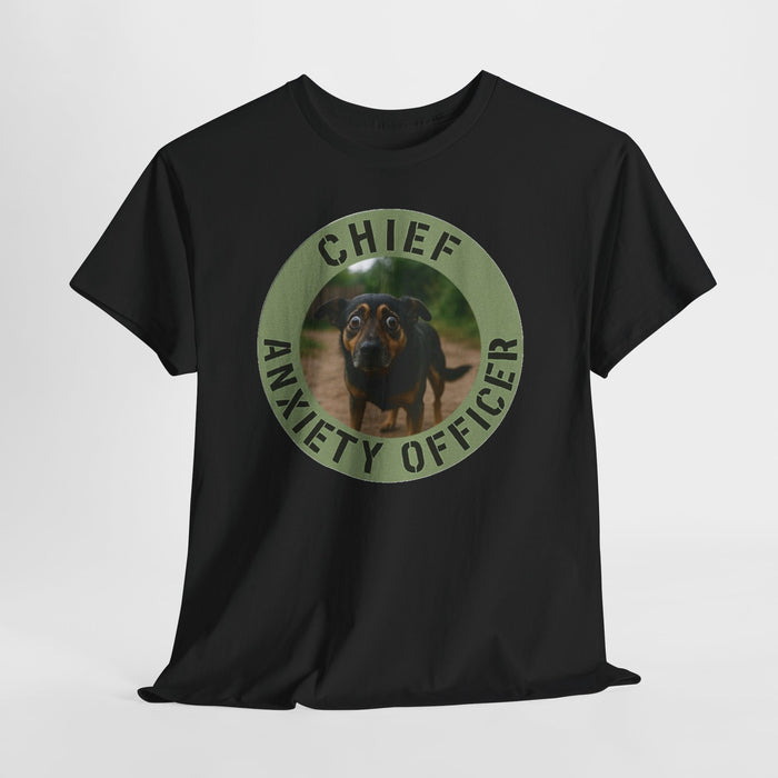 Chief Anxiety Officer T-Shirt — Funny Dog Anxiety Officer Tee