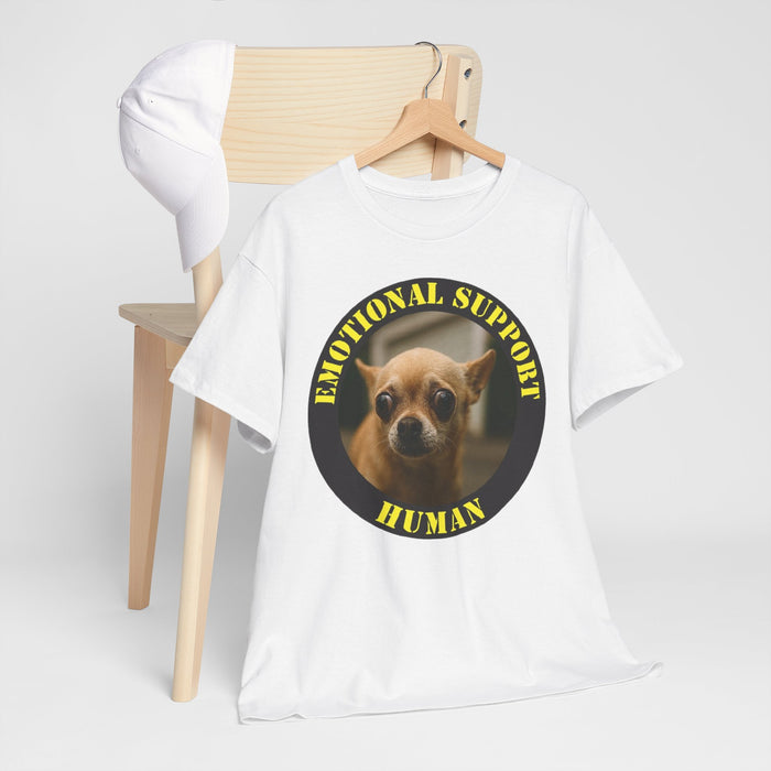 Emotional Support Human T-Shirt — Cute Chihuahua Rescue Tee