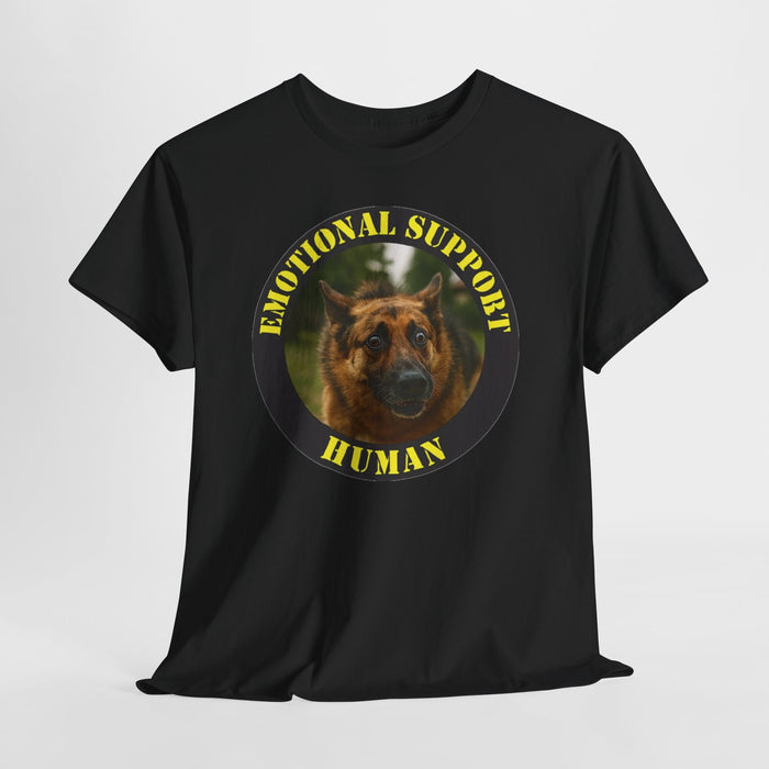 Emotional Support Human T-Shirt — Funny German Shepherd Pet Lover Tee