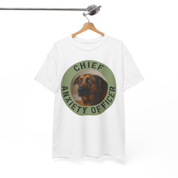 Chief Anxiety Officer Tee — Funny Dog Graphic T-Shirt