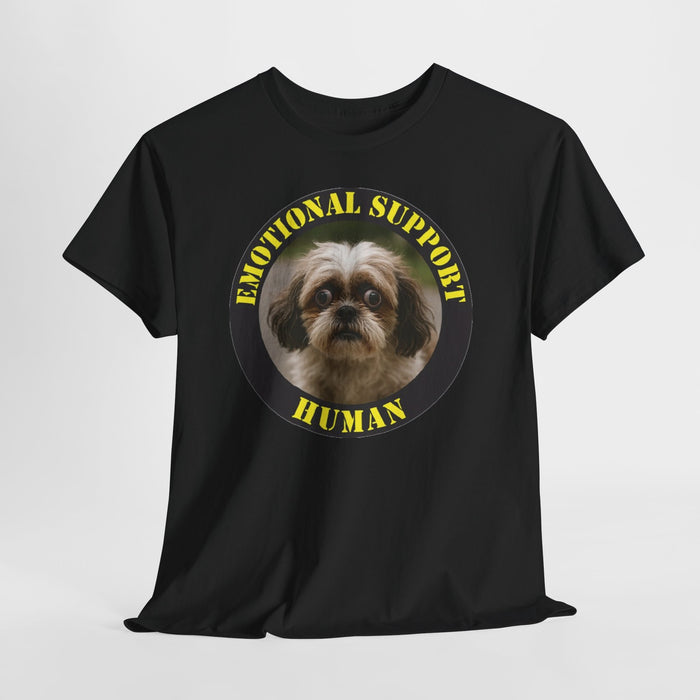 Emotional Support Human T-Shirt — Cute Shih Tzu Pet Rescue Tee
