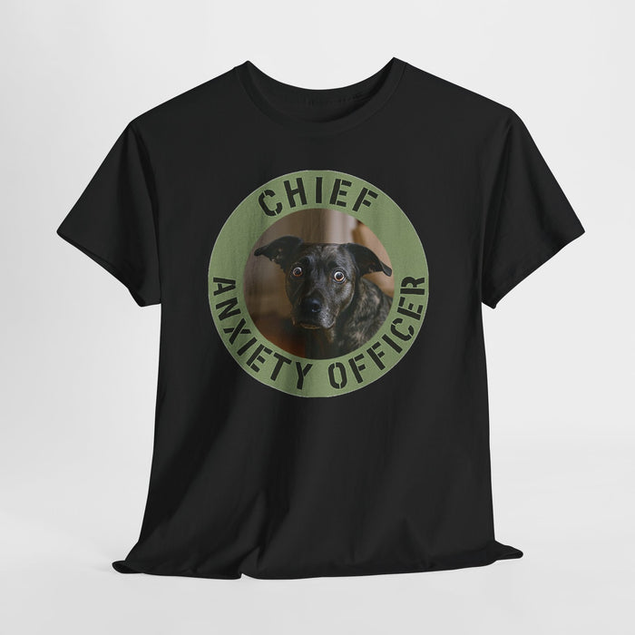 Chief Anxiety Officer Tee — Funny Dog Rescue Lover Shirt