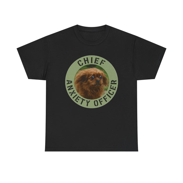 T-Shirt — "Chief Anxiety Officer" Cute Pekingese Dog Graphic Tee