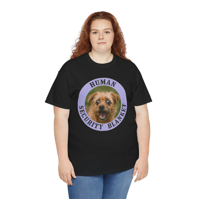 Human Security Blanket T-Shirt — Cute Dog Graphic Tee