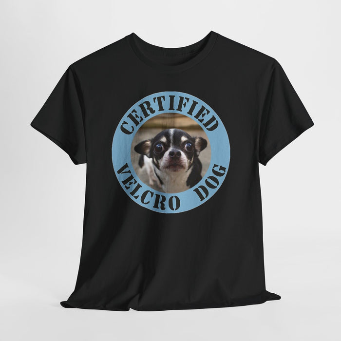 Certified Velcro Dog T‑Shirt — Funny Rescue/Chihuahua Pet Lover Tee