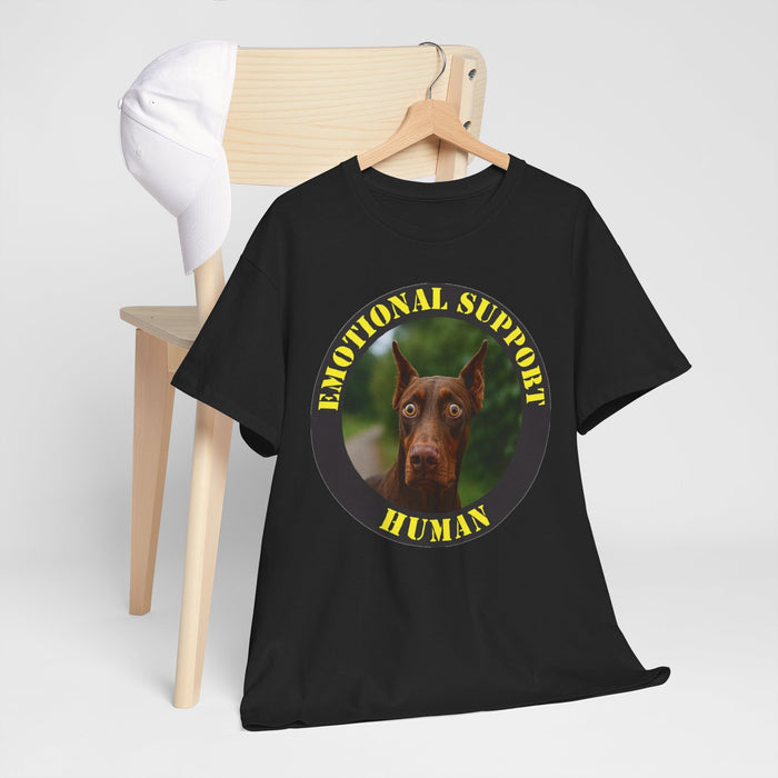 Emotional Support Human T-Shirt – Doberman Pet Lover Tee