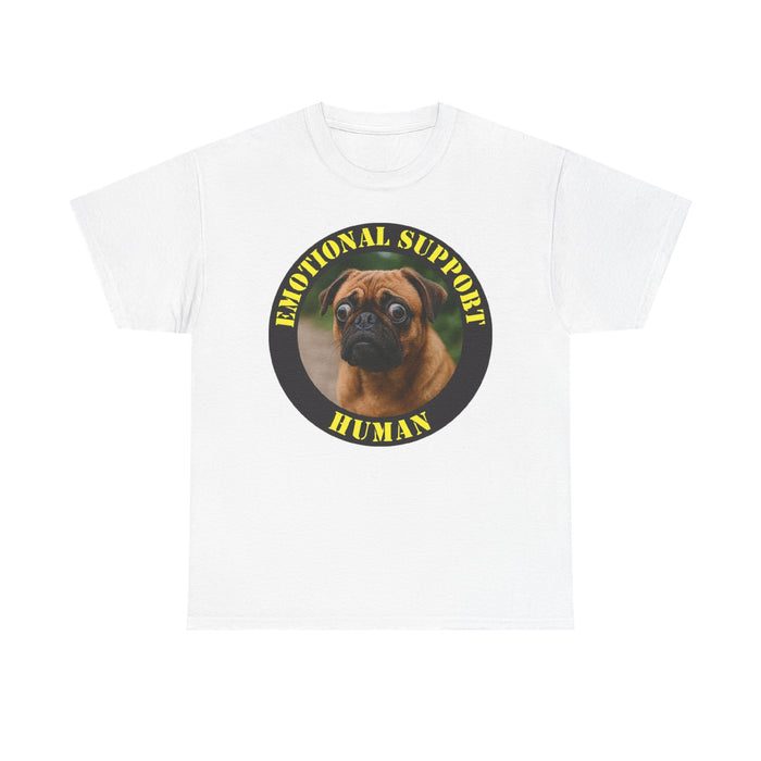 Emotional Support Human T-Shirt — Cute Pug Graphic Tee
