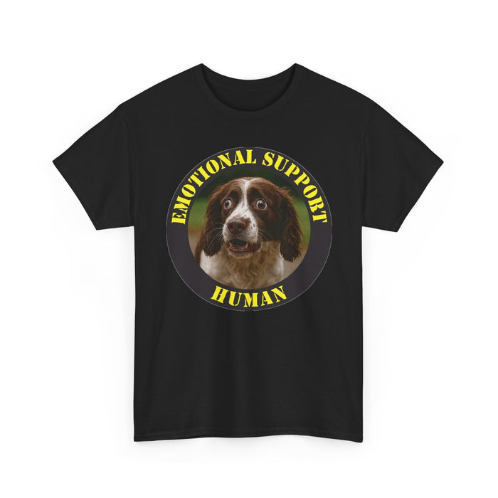 Emotional Support Human T‑Shirt — Dog Meme Tee for Pet Lovers