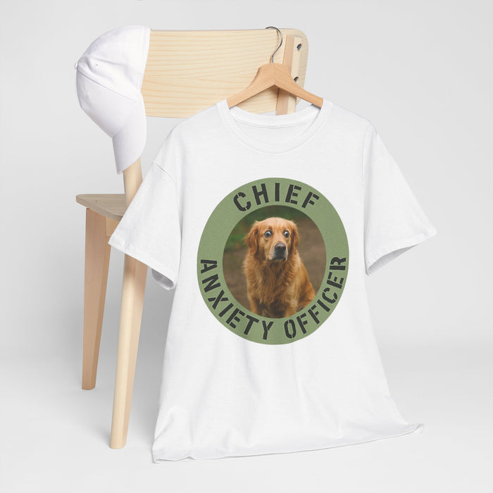 Chief Anxiety Officer T-Shirt — Funny Dog Graphic Tee for Pet Lovers