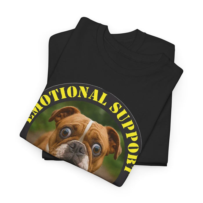 Emotional Support Human T‑Shirt – Funny Bulldog Pet Lover Tee