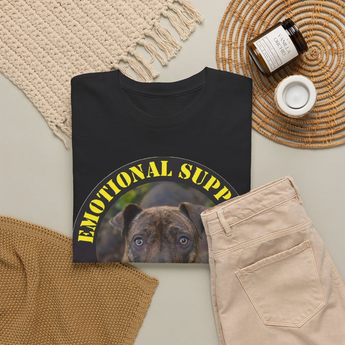 Pit bull Emotional Support Human T-Shirt — Dog Face Graphic Tee